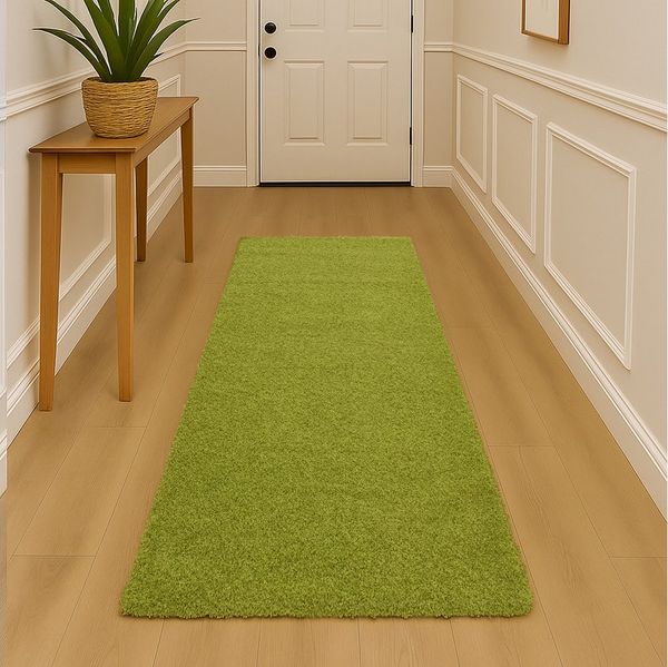 Carpetia Teppich Moderner Hochflor Teppich Moosgrün weich stilvolles Design, rechteckig