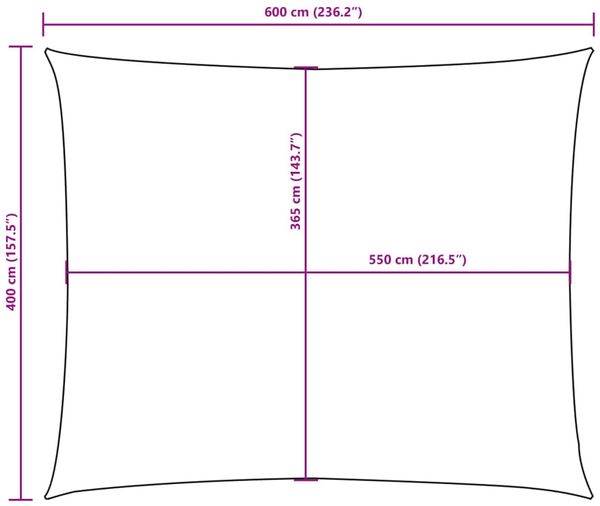vidaXL Sonnensegel Oxford-Gewebe Rechteckig 4x6 m Rot 135657 Bild 10