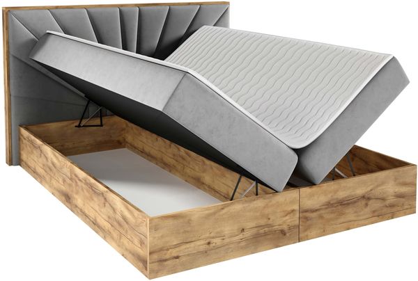Boxspringbett Worik VII, Rosa, 140x200 cm Bild 3