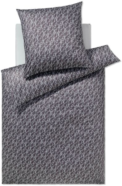 JOOP! Bettwäsche Ornament Graphite 4094 9 Mako Satin 155 x 220 + 80 x 80 cm