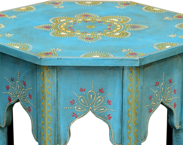 Orientalischer Beistelltisch Saada Blau L Bild 6