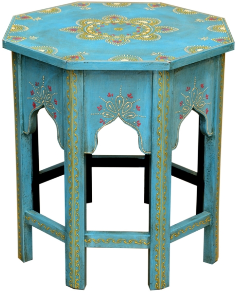 Orientalischer Beistelltisch Saada Blau L Bild 7