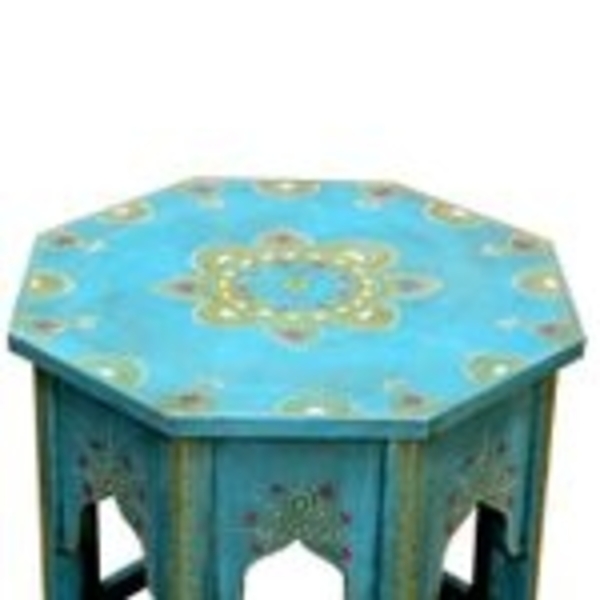 Orientalischer Beistelltisch Saada Blau L Bild 4