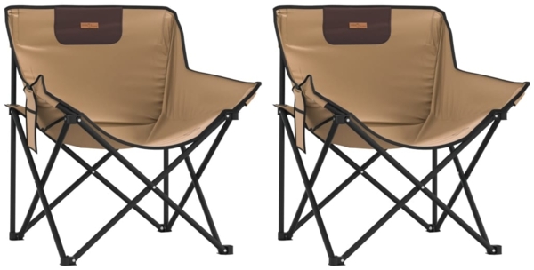 vidaXL Campingstühle 2 Stk. mit Tasche Klappbar Braun 366551