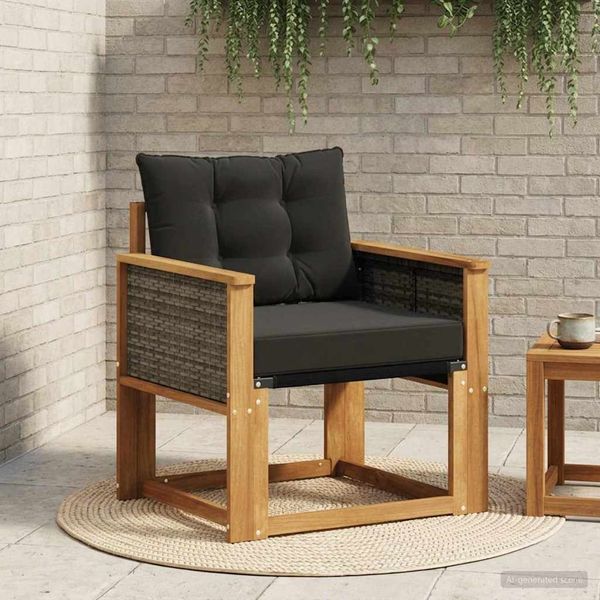 vidaXL Outdoor Mittelsofa Massivholz Akazie Natur 3438864