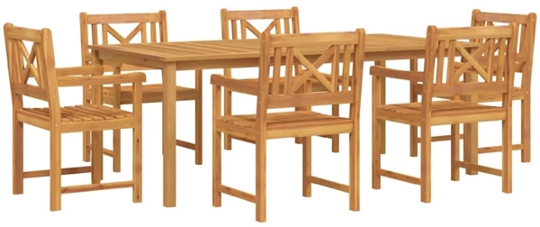 vidaXL Garten Essgruppe 7 pcs Braun Akazie Massivholz 3375654