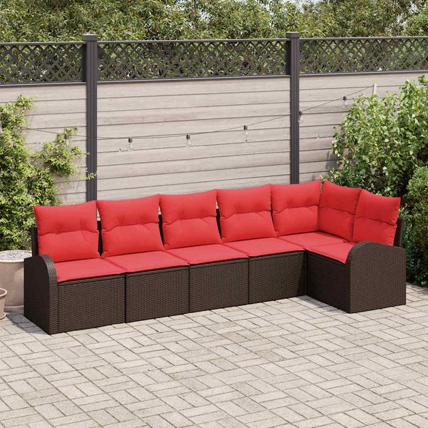 vidaXL Gartensofa-set Braun Poly-Rattan 3346064