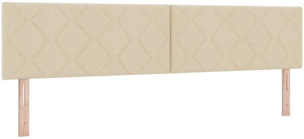 vidaXL LED Boxspringbett mit LED-Lichtleisten Creme 200 x 200 cm Stoff 3342546 Bild 7