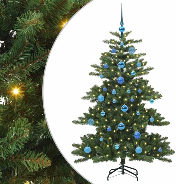 vidaXL Künstlicher klappbarer Weihnachtsbaum Grün 150 cm PVC und Stahl 3397660