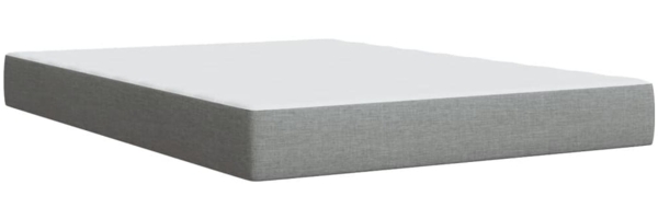 vidaXL Boxspringbett mit Matratze Hellgrau 140x200 cm Stoff 3285380 Bild 5