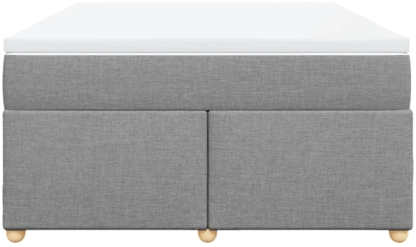 vidaXL Boxspringbett mit Matratze Hellgrau 140x200 cm Stoff 3285380 Bild 3