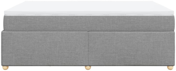 vidaXL Boxspringbett mit Matratze Hellgrau 140x200 cm Stoff 3285380 Bild 7