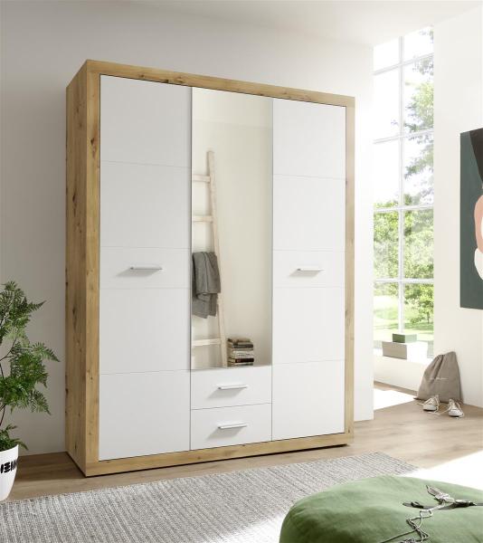 Kleiderschrank >Stern< in Artisan Eiche - 151x198x55cm (BxHxT)