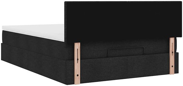 vidaXL Ottomane Bett mit Matratze & LEDs Schwarz 140x190 cm Stoff 3312224 Bild 12
