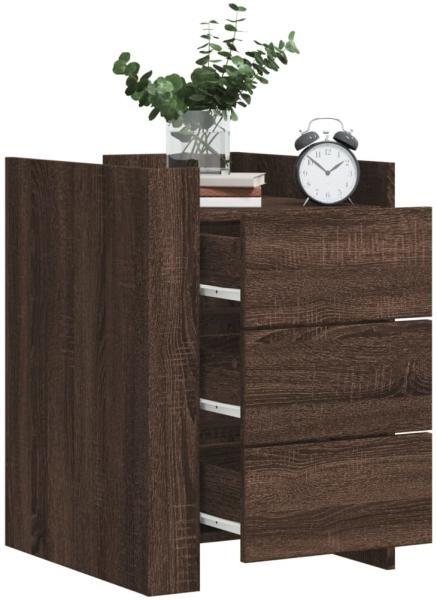 vidaXL Nachttisch Braun Eichen-Optik 45x50x65 cm Holzwerkstoff 848310