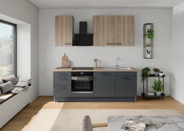 OPTIFIT Küchenzeile Fiona, Breite 230 cm, mit Hanseatic-E-Geräten in Premium oder Basic