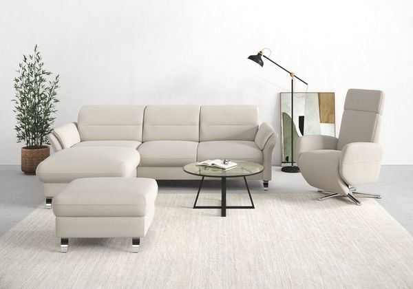 sit&more Ecksofa Grenoble L-Form mit Federkern, wahlweise mit Bettfunktion, Bettkasten, Arm- und Kopfteilverstellung