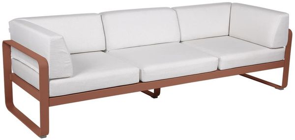 Bellevie 3-Sitzer Club Sofa Outdoor 20 Ockerrot 81 Grauweiß