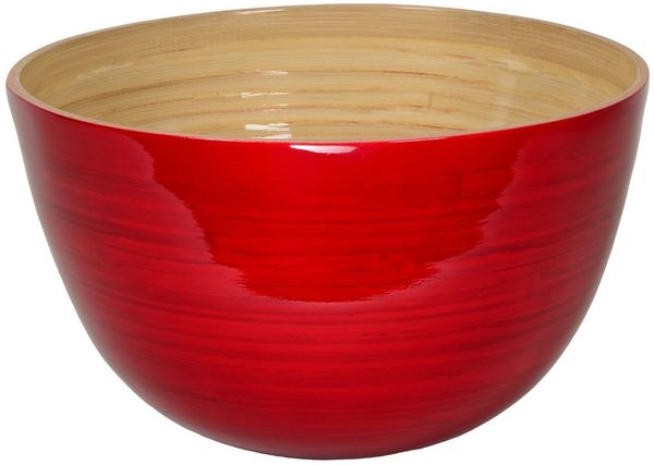 albert L. Bambus Schüssel 30x18 cm rot