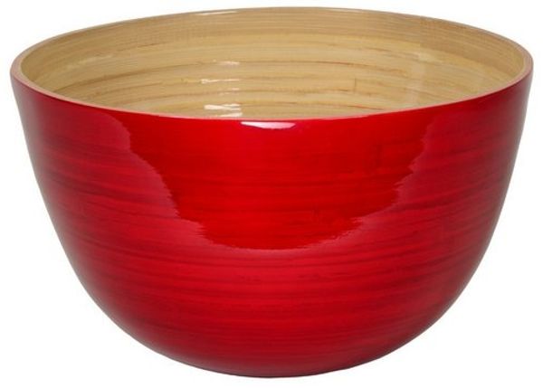 albert L. Bambus Schüssel 30x18 cm rot