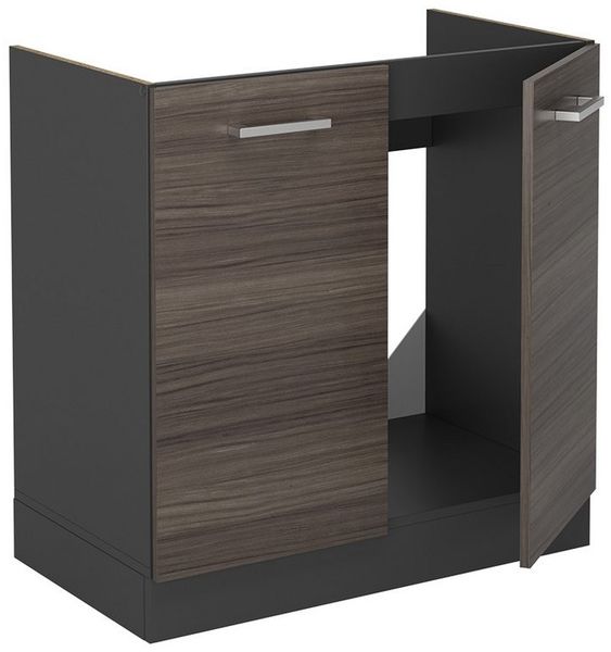Spülenunterschrank R-Line Edelgrau 80 cm ohne Arbeitsplatte Vicco Bild 3