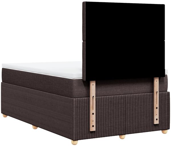 vidaXL Boxspringbett mit Matratze Dunkelbraun 120x200 cm Stoff 3294340 Bild 8