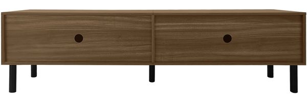 TV-Schrank B 170 x T 38 x H 47,7 cm, schwarz/natur, 4 Türen, Holzbeine Bild 6