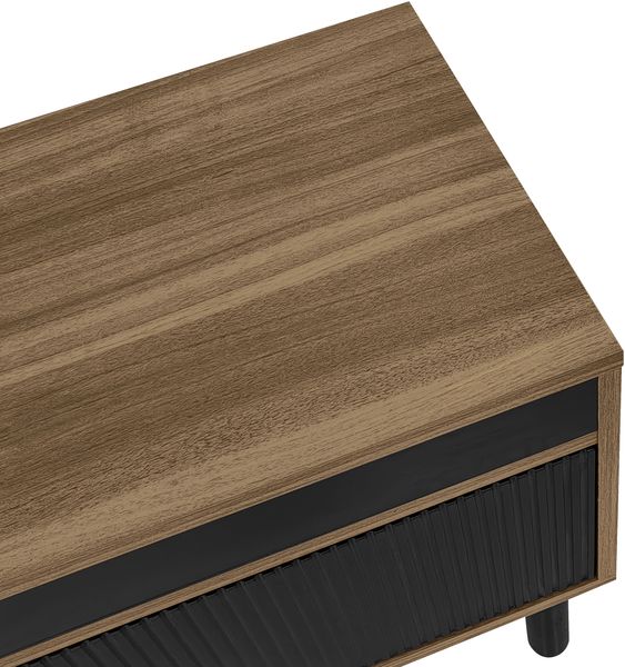 TV-Schrank B 170 x T 38 x H 47,7 cm, schwarz/natur, 4 Türen, Holzbeine Bild 10