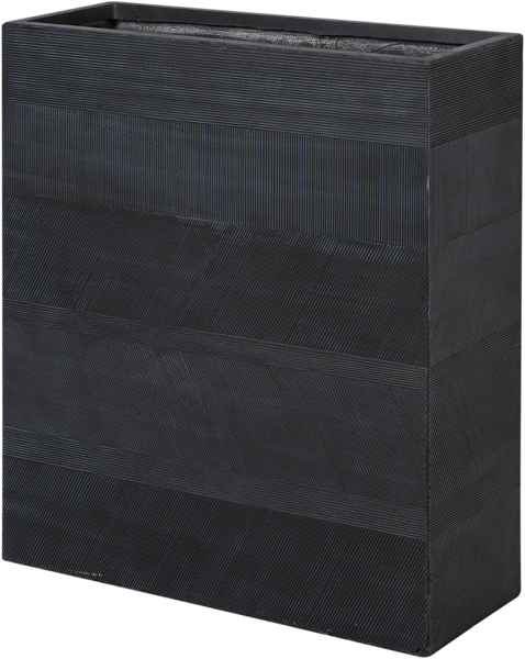 Blumentopf schwarz rechteckig 80 x 30 x 92 cm THIMENA