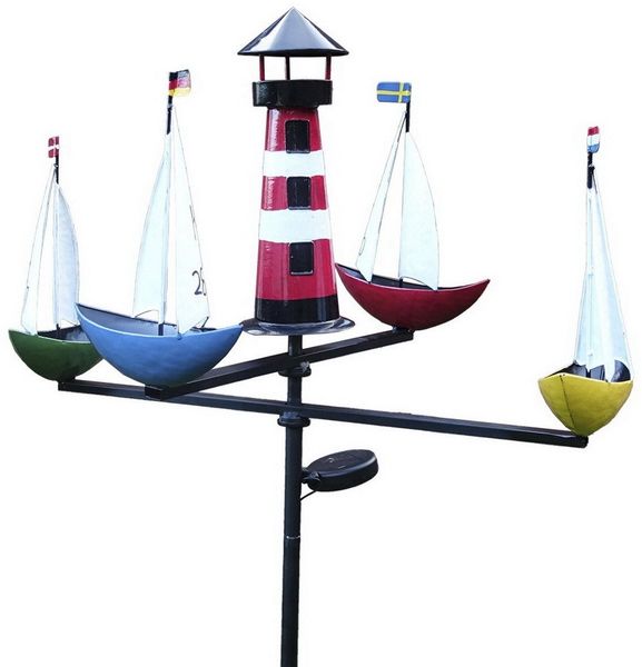 Windspiel Schiffskarussell mit Beleuchtung, Maritim