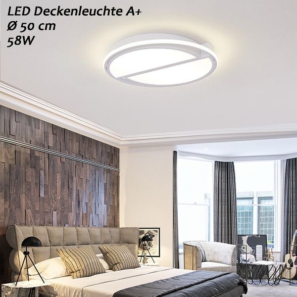 Eurohandisplay LED Deckenleuchte LED Deckenlampe Fernbedienung dimmbar Farbton einstellbar Top Angebot, LED fest integriert, Warm- bis Kaltweiß, Lichtfarbe und Helligkeit einstellbar mit Wandschalter