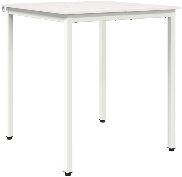 vidaXL Esstisch Weiß 70 x 70 x 75 cm Massives Kiefernholz 892782