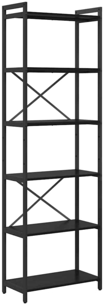 vidaXL Bücherregal Schwarz Eichen-Optik 60 x 30 x 188 cm Holzwerkstoff 868377