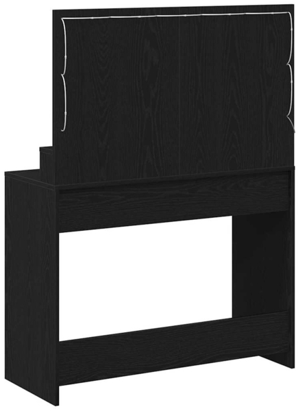 vidaXL Schminktisch mit Regal Schwarz Eichen-Optik 100 x 41 x 135 cm 865101 Bild 5