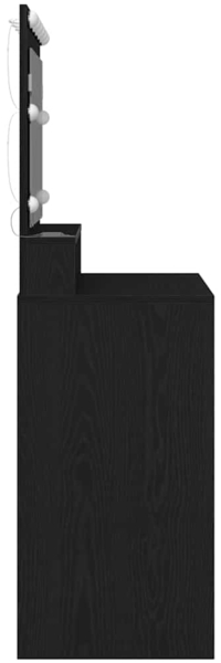 vidaXL Schminktisch mit Regal Schwarz Eichen-Optik 100 x 41 x 135 cm 865101 Bild 4