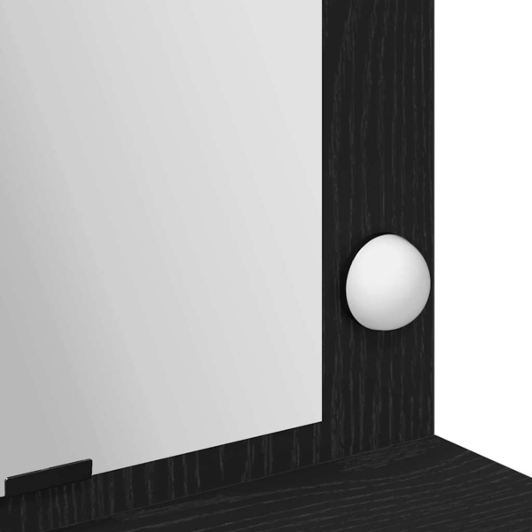 vidaXL Schminktisch mit Regal Schwarz Eichen-Optik 100 x 41 x 135 cm 865101 Bild 7