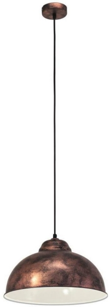 Eglo 49248 Hängeleuchte TRURO 2 Stahl kupferfarben-antik E27 1X40W H:110cm Ø37cm dimmbar