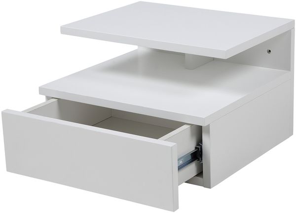 Nachttisch >Randers< in Weiß aus MDF - 35x22,5x32cm (BxHxT) Bild 4