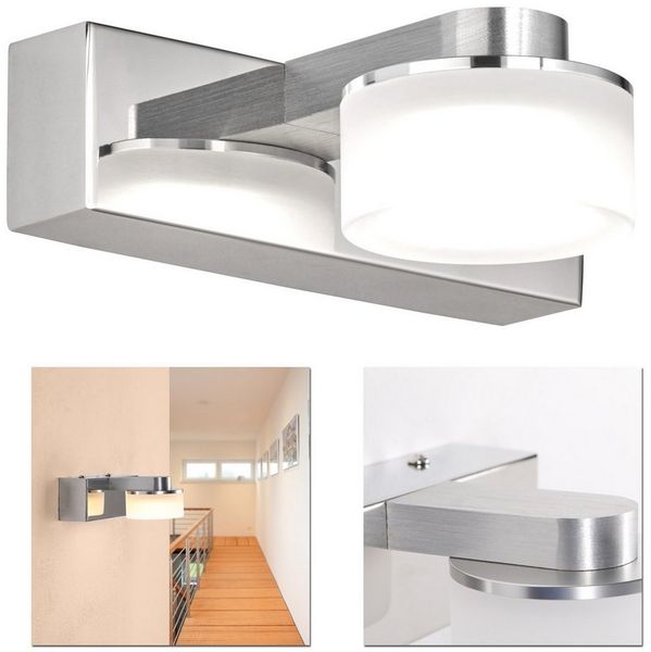 Home4Living Wandleuchte Wandlampe LED 2,7W modern Lampe 1flg, inkl. Leuchtmittel, Badleuchte