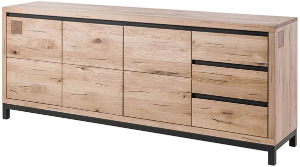 Sideboard Wildeiche 210x45x85 bianco geölt VILLANDERS #252