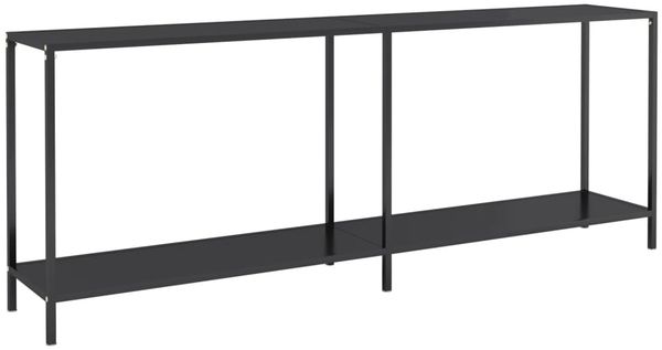 Konsolentisch, Beistelltisch, Konsole Schwarz 200x35x75,5 cm Hartglas