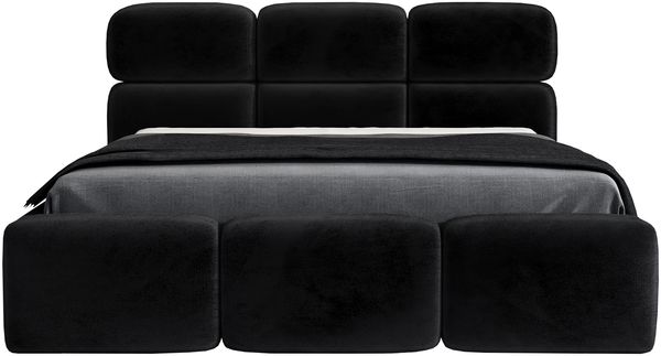 Polsterbett MAROKO 120x200 mit Matratze, Bettkasten und Lattenrost. Farbe: Schwarz 20 Bild 3