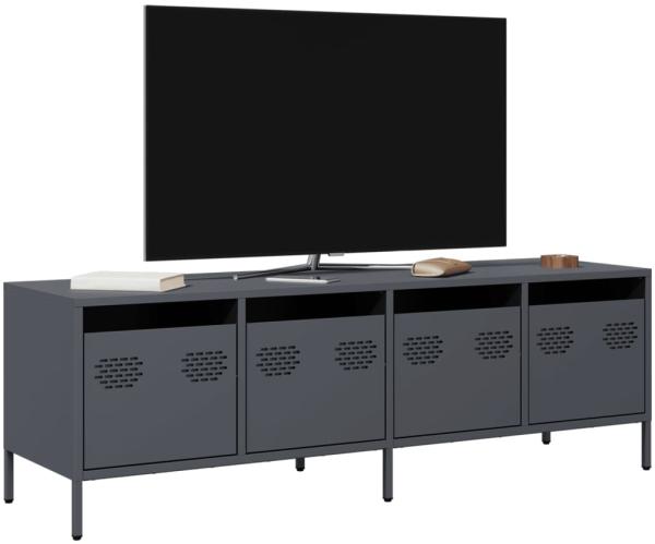 vidaXL TV-Schrank Anthrazit 135x39x43,5 cm Kaltgewalzter Stahl 851306