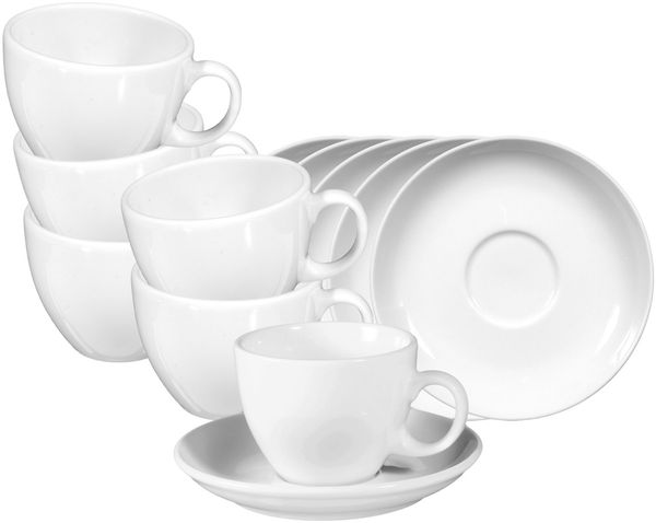 Seltmann Weiden VIP. Cappuccinotasse mit Untertasse 220 ml 6er Set