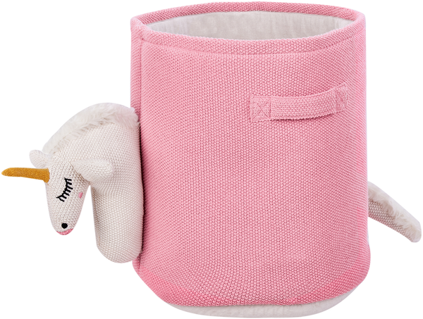 Kinder Aufbewahrungskorb Einhorn NARROTI Baumwolle Rosa