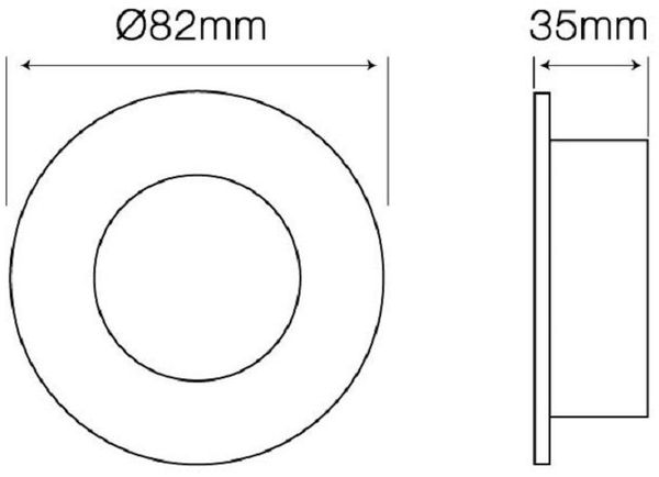 LED-Line LED Einbaustrahler GU10 Einbaurahmen Rund Ø60mm Bohrloch inkl. GU10 Fassung, ohne Leuchtmittel