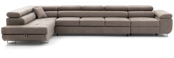 NEXT COLLECTION Ecksofa WILD XXL, mit Bettkasten, Hohe Metallfüße, verstellbare Kopfstützen, Liegefläche 125x240
