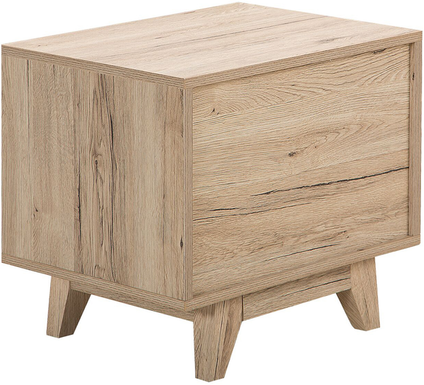 Nachttisch heller Holzfarbton / weiß SPENCER Bild 6