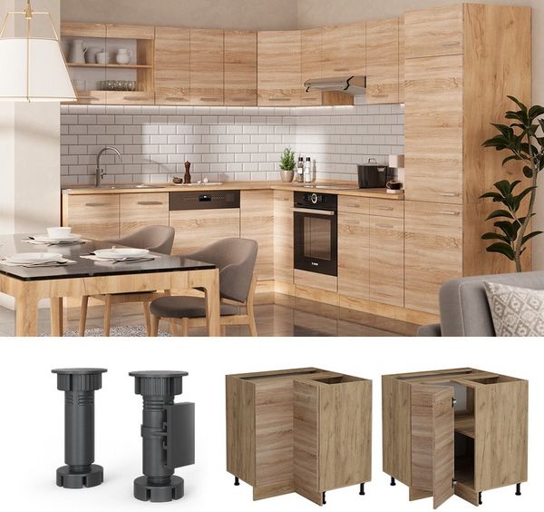 Eckunterschrank R-Line Sonoma 75.6 cm ohne Arbeitsplatte Vicco Bild 2
