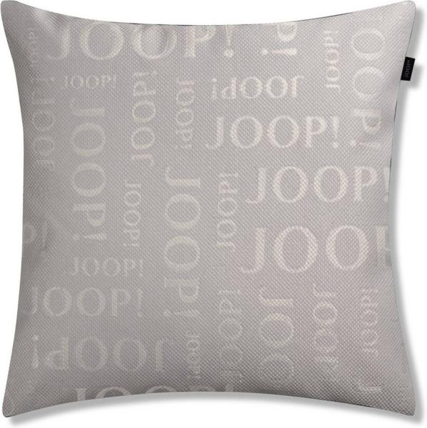 JOOP! Zierkissenhülle Label silber 40x40cm